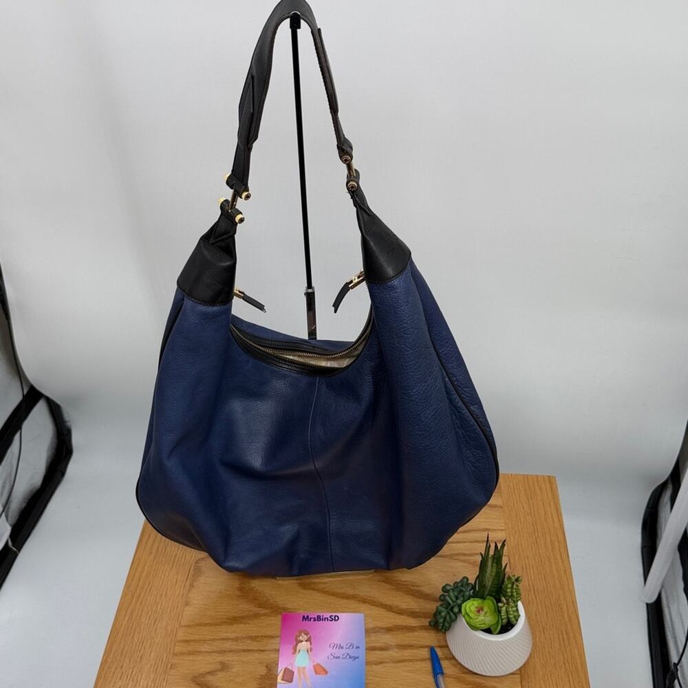 India Hicks Navy Isabella Hobo Bag - Picture 2 of 15